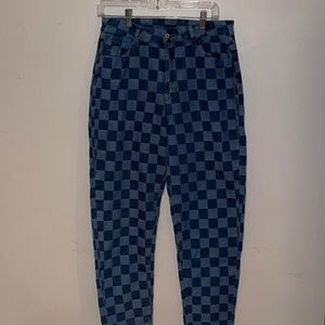 Checkered Board Jeans